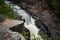 Serene Scenic Pike River Dave`s Falls Waterfall Through Large Granite Boulders Marinette County Wisconsin