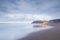 Serene seascape in Arrietara beach, Basque Country, Spain.