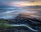 Serene seascape and last light, Constantine Bay, Cornwall