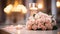 A Serene Setting: Pink Roses, Candles, and Dazzling Lights for a