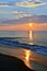 Serene and Shining Summer Seashore Sunrise