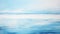 Serene Simplicity: Abstract Aqua Sky Blue Sea Ice Water Painting