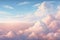 Serene Skyline: Pastel Clouds at Sunset, AI Generated