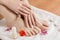 Serene Spa Experience: Pampering Pedicure and Manicure with Floral Bliss