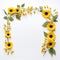 Serene Sunflower Border Wide Copy Space