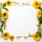 Serene Sunflower Frame Aesthetic Beauty