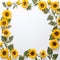Serene Sunflower Frame Aesthetic Beauty