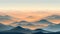 Serene Sunrise Over Layered Mountain Landscape