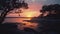 Serene Sunset On Rocky Coastal Waters: A Photorealistic Uhd Image