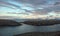 Serene sunset twilight sky over Homer Spit in Homer Alaska USA