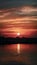 Serene Sunset Warm Tones and Soft Clouds in Atmospheric Image