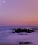 Serene twilight view of a ocean shore