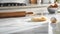 Serene Uncooked Pie Crust Resting on Kitchen Counter