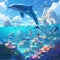 Serene Underwater Adventure with Merfolk and Dolphins
