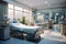 A serene and vacant patients room in a modern medical center