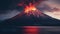 Serene Volcano With Water Background - Detailed Atmospheric Portrait