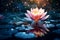 Serene Water lily magical flower. Generate Ai