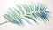 Serene Watercolor Palm Frond Leaves AI Generated