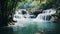 Serene Waterfall In Thailand: A Joyful Celebration Of Nature