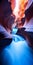 Serene Winter Landscape: Antelope Canyon With Flowing Water