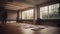 Serene Yoga Studio Interior with Natural Elements (generative AI)