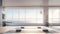 Serene Yoga Studio with Minimalist Interior Design and Sweeping Summer Landscape View,