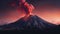 Serenely Beautiful Volcano With Red Smoke - Contest Winner, 8k Resolution