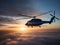 Serenity Above Clouds in Sikorsky S-76 Helicopter