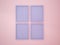 Serenity Blue blank frame on Rose Quartz color wall