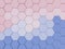 Serenity Blue and Rose Quartz abstract 3d hexagon background