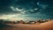 Serenity of moonlit desert dune at night captivating natural landscape under moonlight