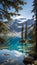 Serenity of a Pristine Alpine Lake illustration Artificial intelligence artwork generated