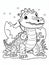 Serenity in Scales: The Smiling Dragon (Coloring Page)