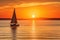 Serenity at Sea: A Calming Sunset Over Ocean Waters