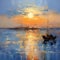 Serenity At Sunset: A Skillful Composition Of Impressionism