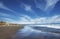 Serenity and tranquility in New Zealand. Ninety Mile Beach, North Island New Zealand. Popular 90 Mile beach in New Zealand