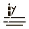 Serfing Canoeing Icon Vector Illustration