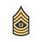 Sergeant major of the army rank insignia SMA sign