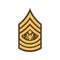 Sergeant major army rank insignia SMA sign shield