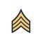 Sergeant SGT soldier military rank insignia icon