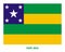 Sergipe Flag Vector Illustration on White Background. States Flag of Brazil