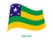 Sergipe Flag Waving Vector Illustration on White Background. States Flag of Brazil