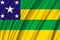 Sergipe waving flag illustration.