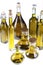 Series of bottles of olive oil