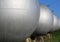 Series of large pressure tanks for the storage of natural gas