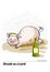A series of postcards with a piglet. Proverbs and sayings. Drunk as a Lord.