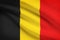 Series of ruffled flags. Belgium.