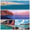 A series of summer photos in Santorini island, Greece