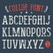 Serif font in college style