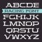 Serif font in retro racing style
